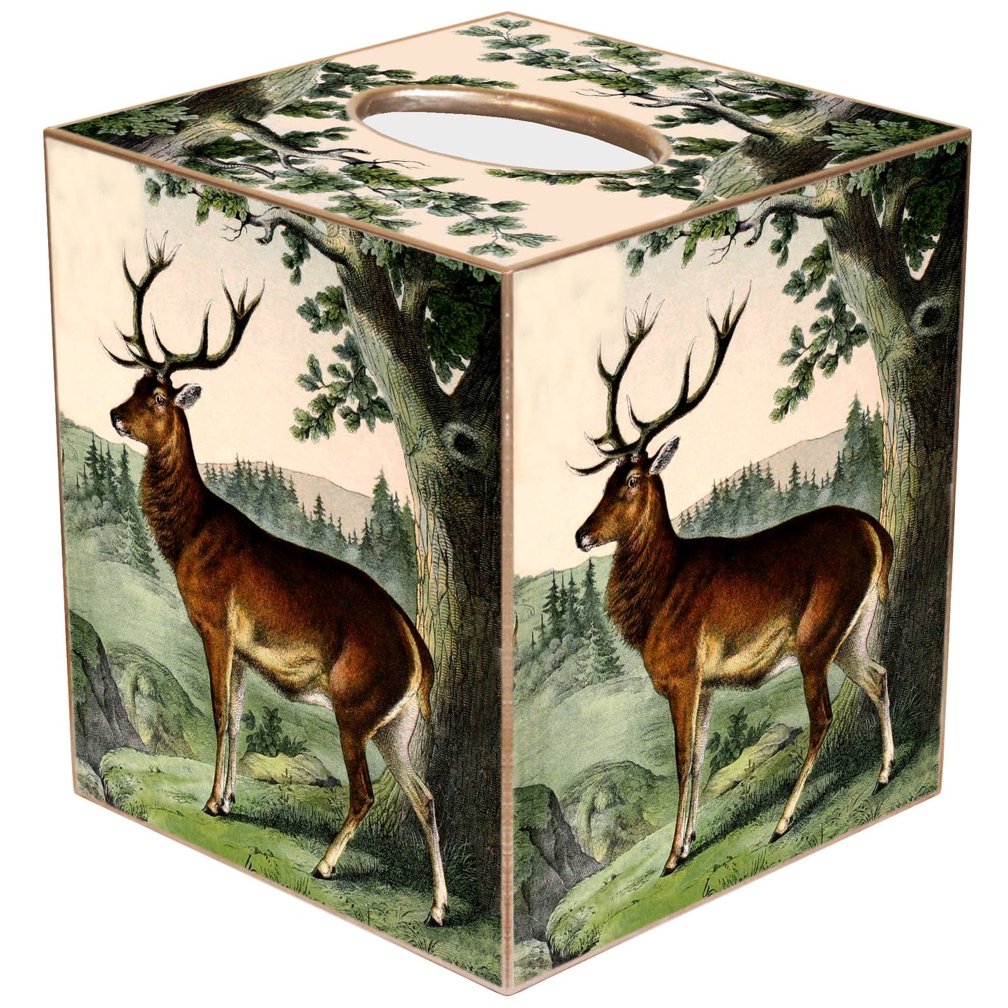 Handmade Stag Tissue Box Cover: Paper Mache