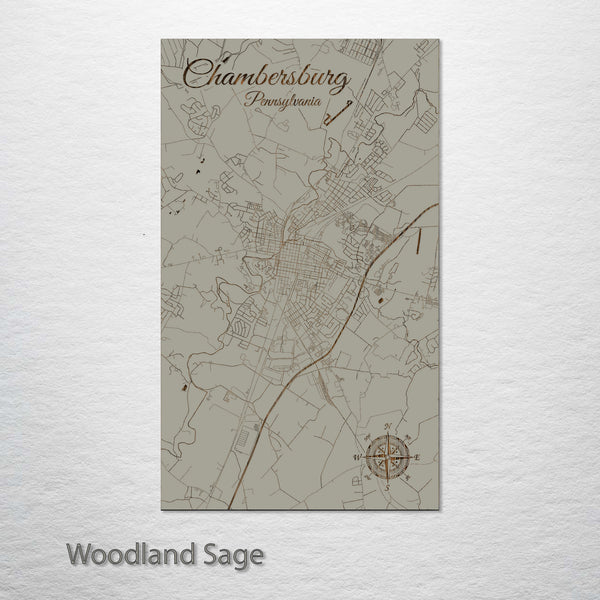 Fire & Pine Wooden Art Work - Town Maps