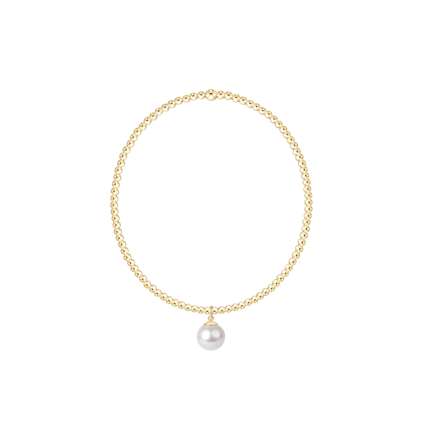 Enewton - Bracelet 2mm Classic Gold 8mm Pearl Charm