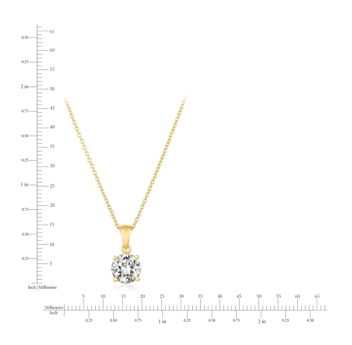 CRISLU - Brilliant Cut Solitaire Pendant Necklace