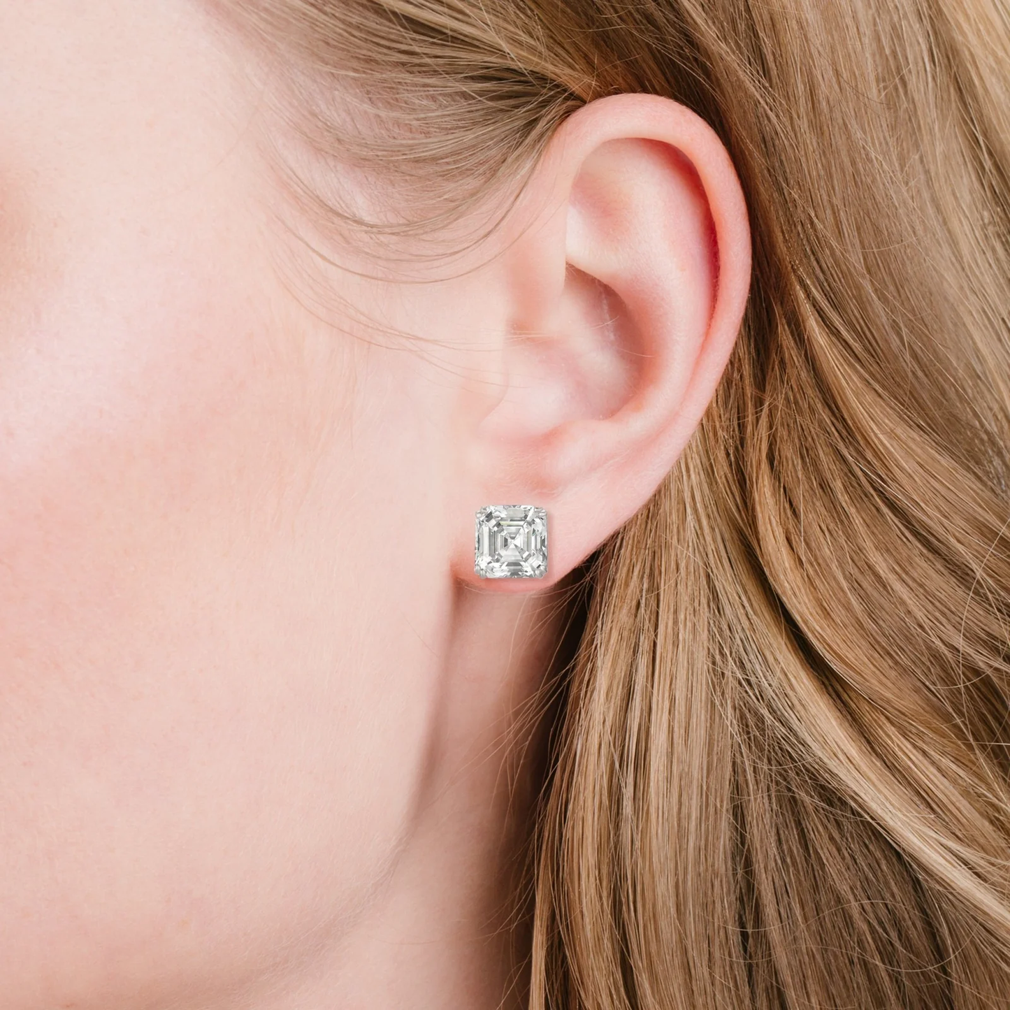 CRISLU - Royal Asscher Cut Stud Earrings