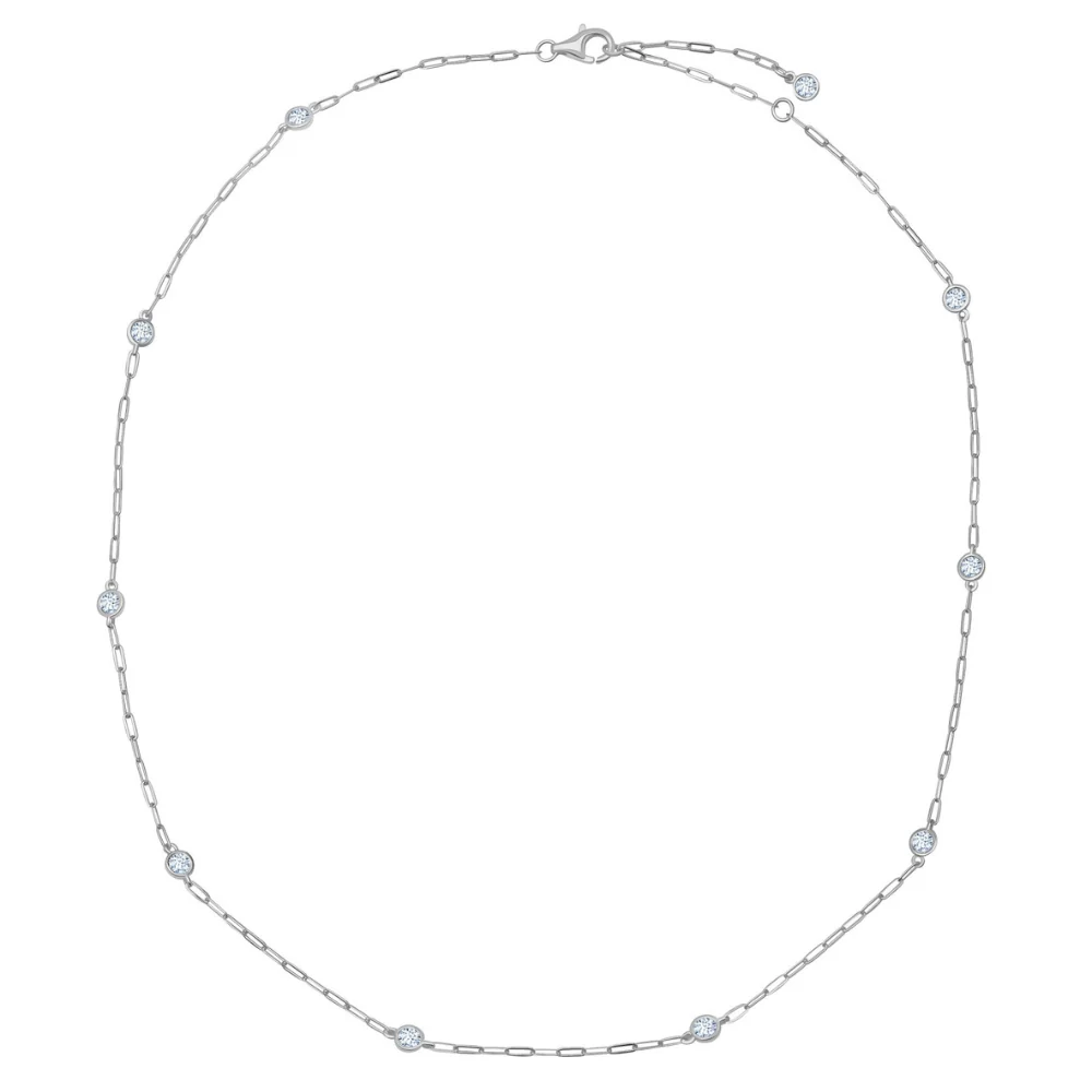 CRISLU - Paperclip Aura Station 16” Necklace