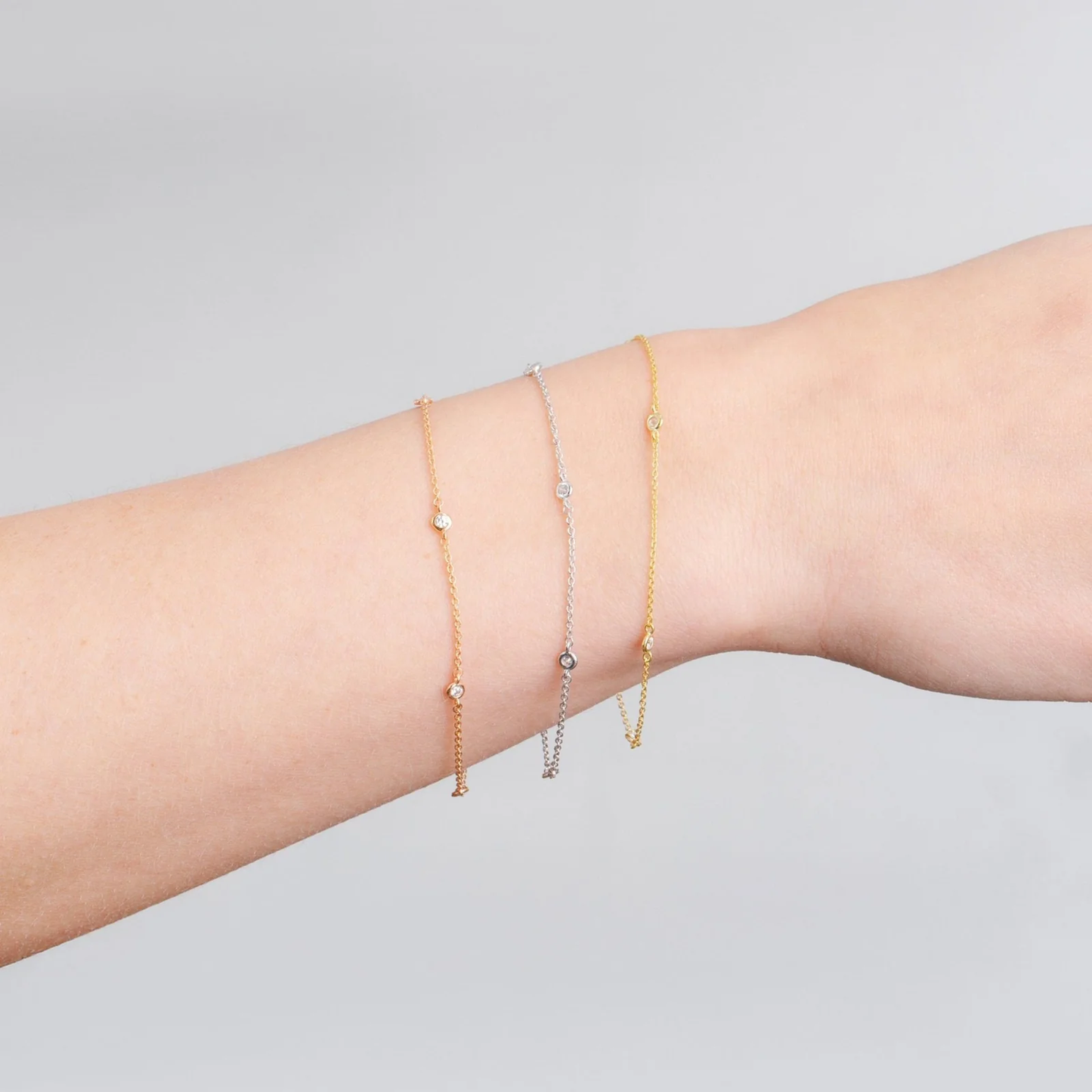 CRISLU - Bezel 2mm Station Bracelet