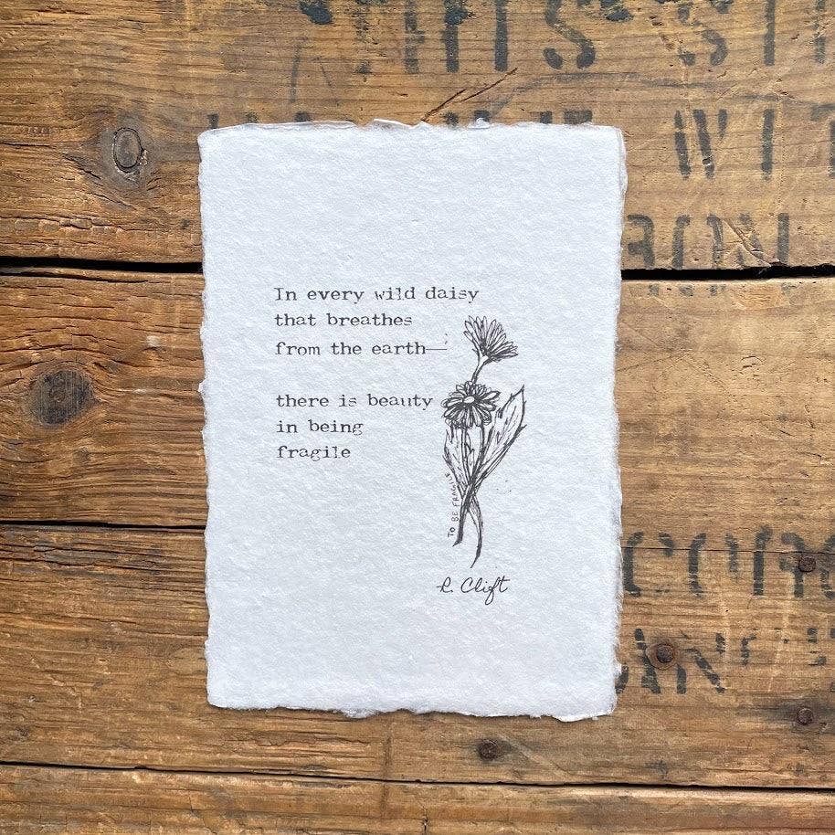 Alison Rose Vintage - Handmade Paper Quotes