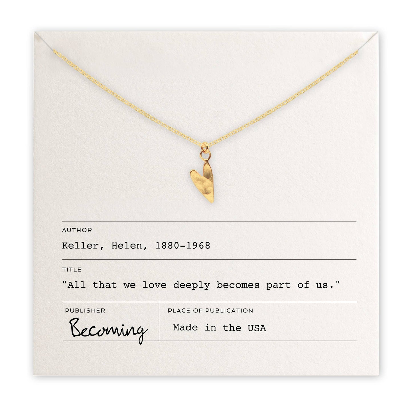 Becoming - Love Deeply Necklace Gold Fill