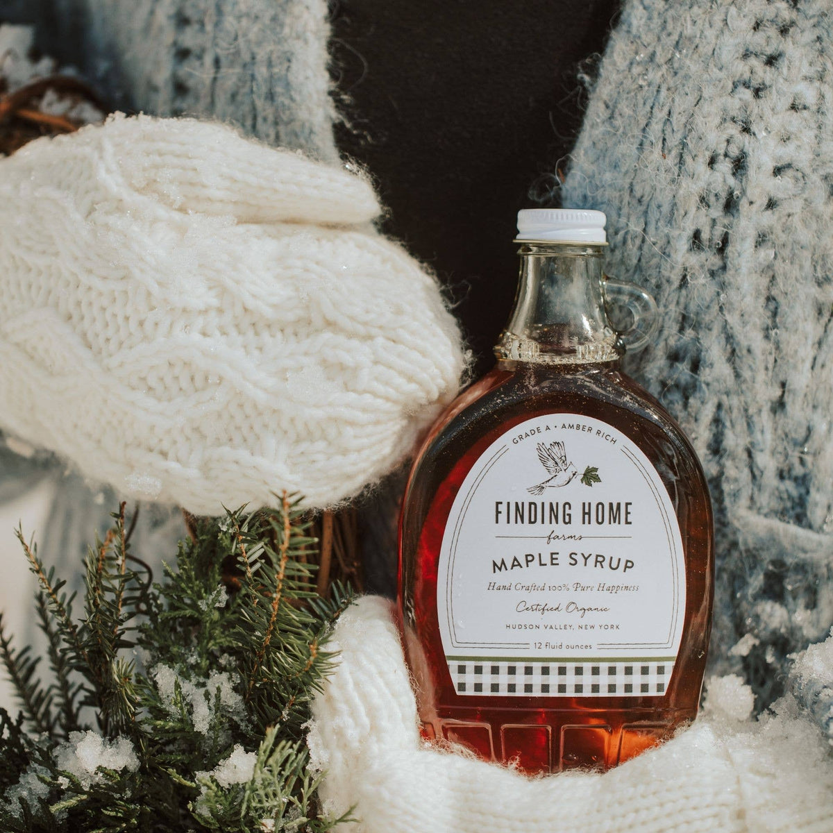 Finding Home Farms - Organic Maple Syrup - 12 oz Decorative Glass
