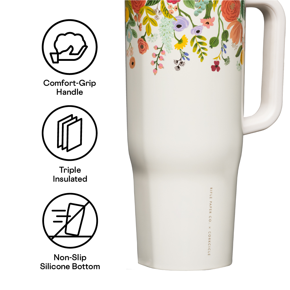 Cruiser - 40oz Rifle Paper - Garden Party Cream