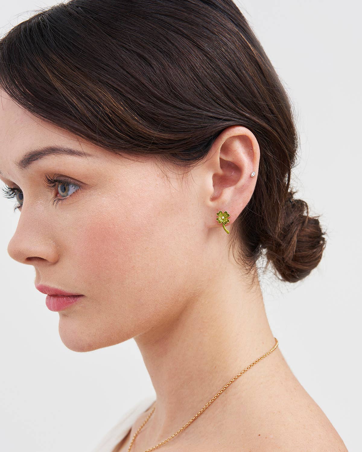 Fable England -  Lucky Clover Pearl Stud Earrings