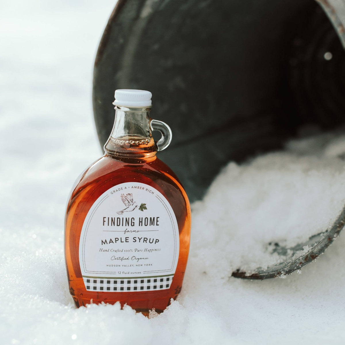 Finding Home Farms - Organic Maple Syrup - 12 oz Decorative Glass