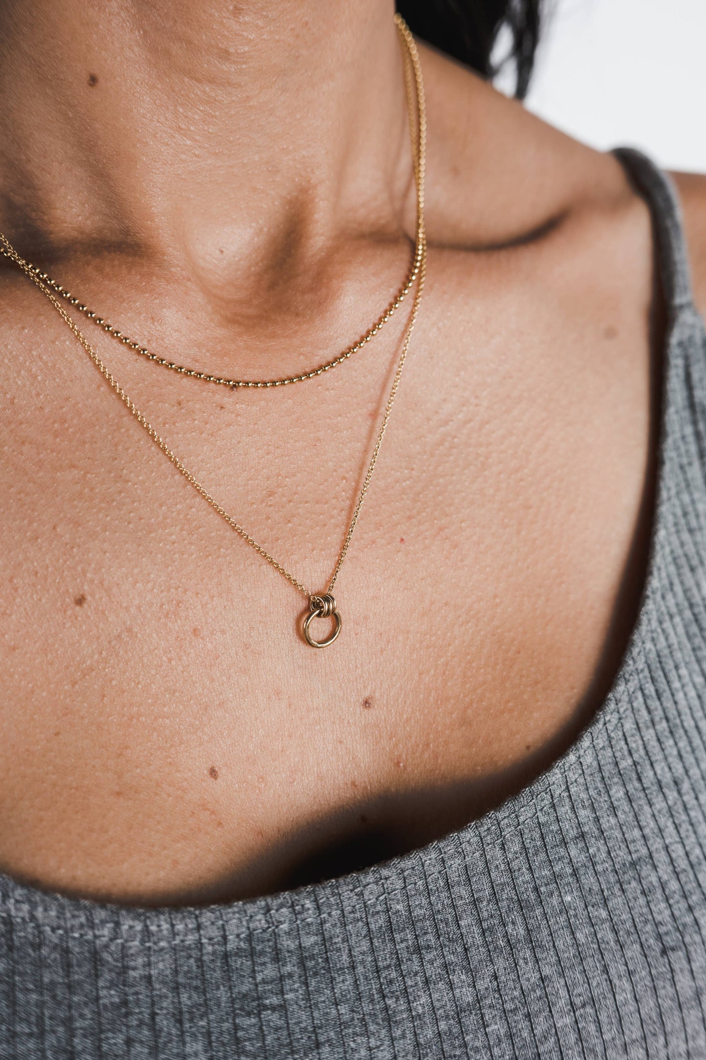Family Circle Necklace: Gold Fill