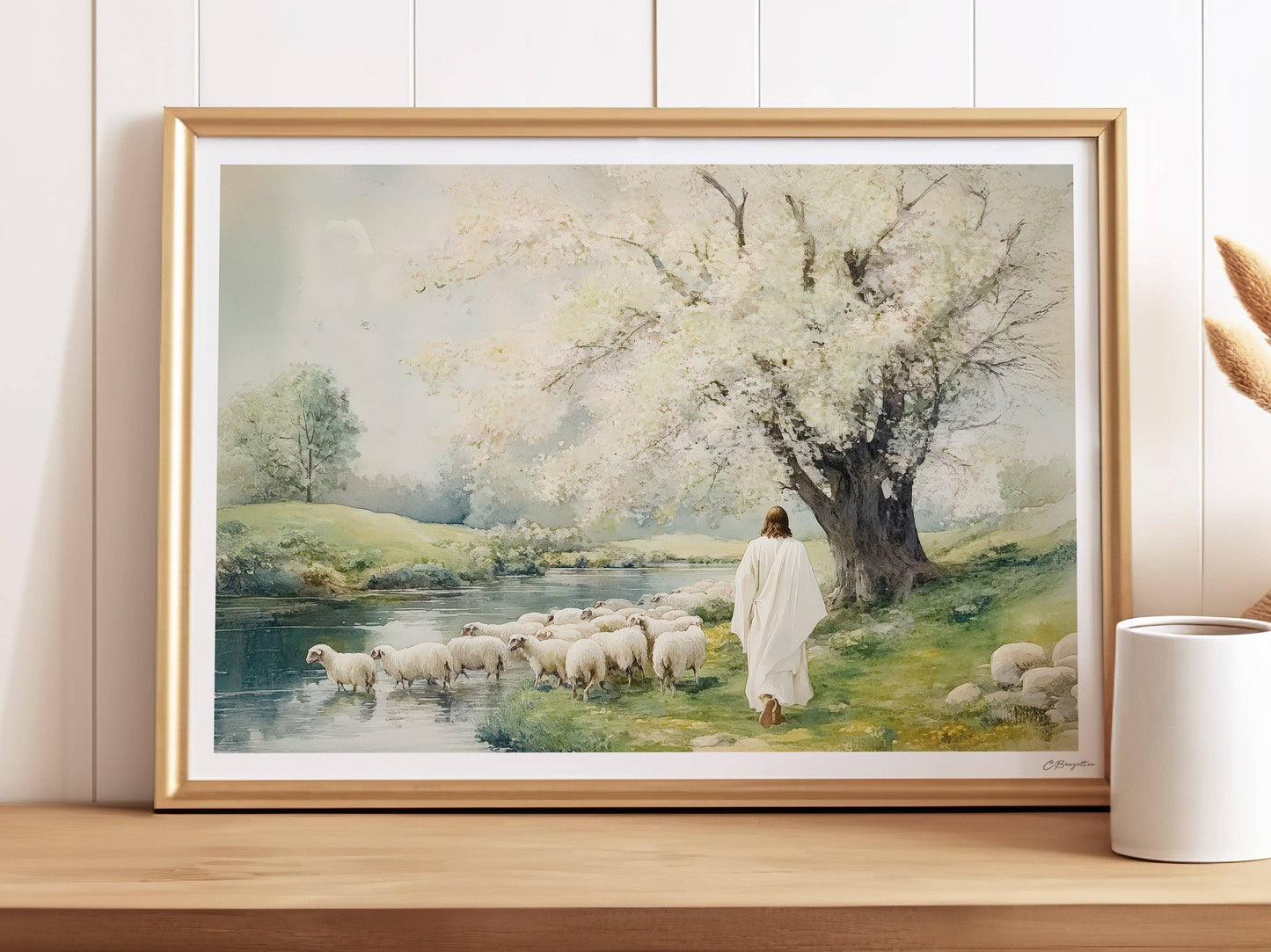 5”x7” Beside the Still Waters Art Print: Standard/ Horizontal