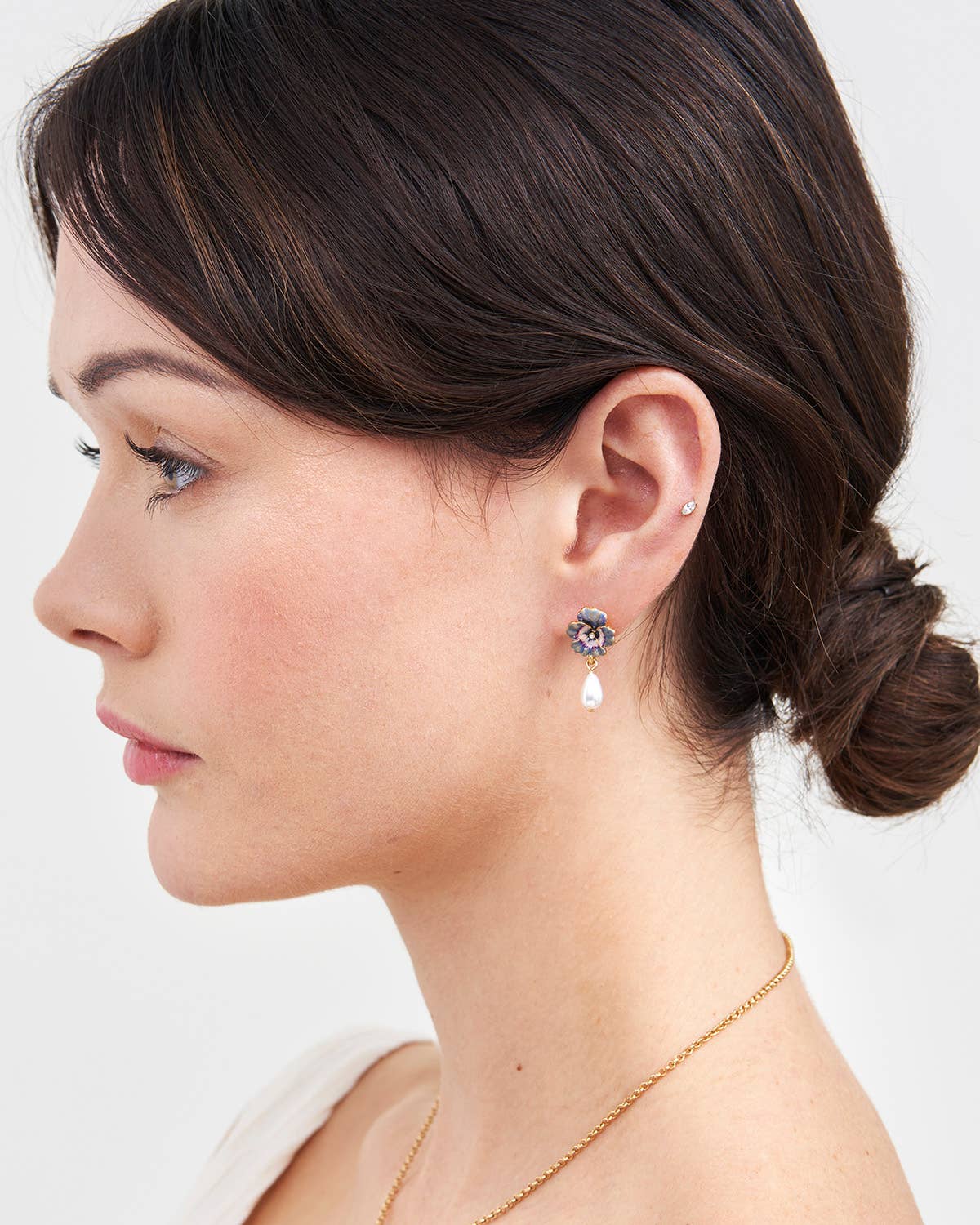 Fable England -  Pansy Pearl Earrings