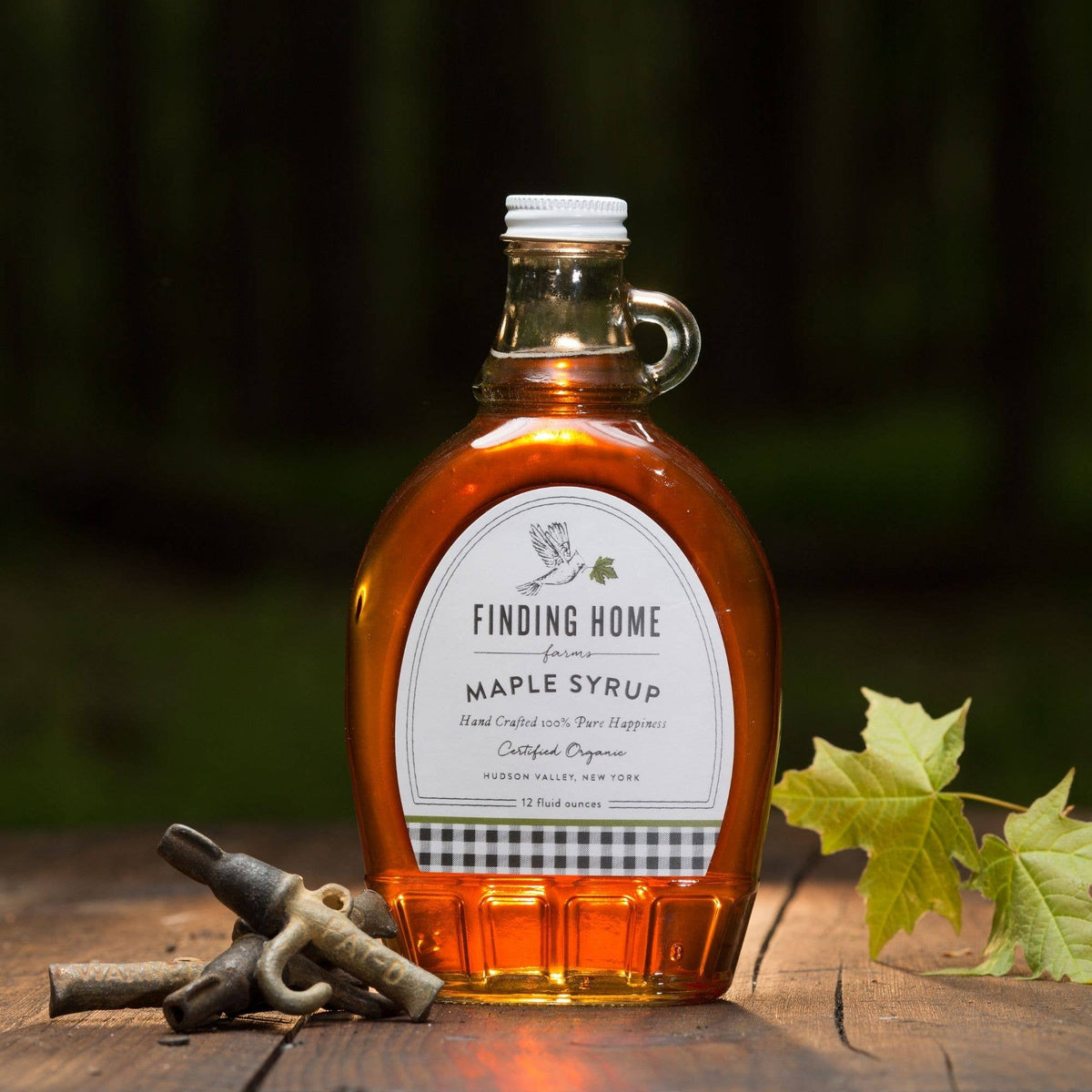 Finding Home Farms - Organic Maple Syrup - 12 oz Decorative Glass