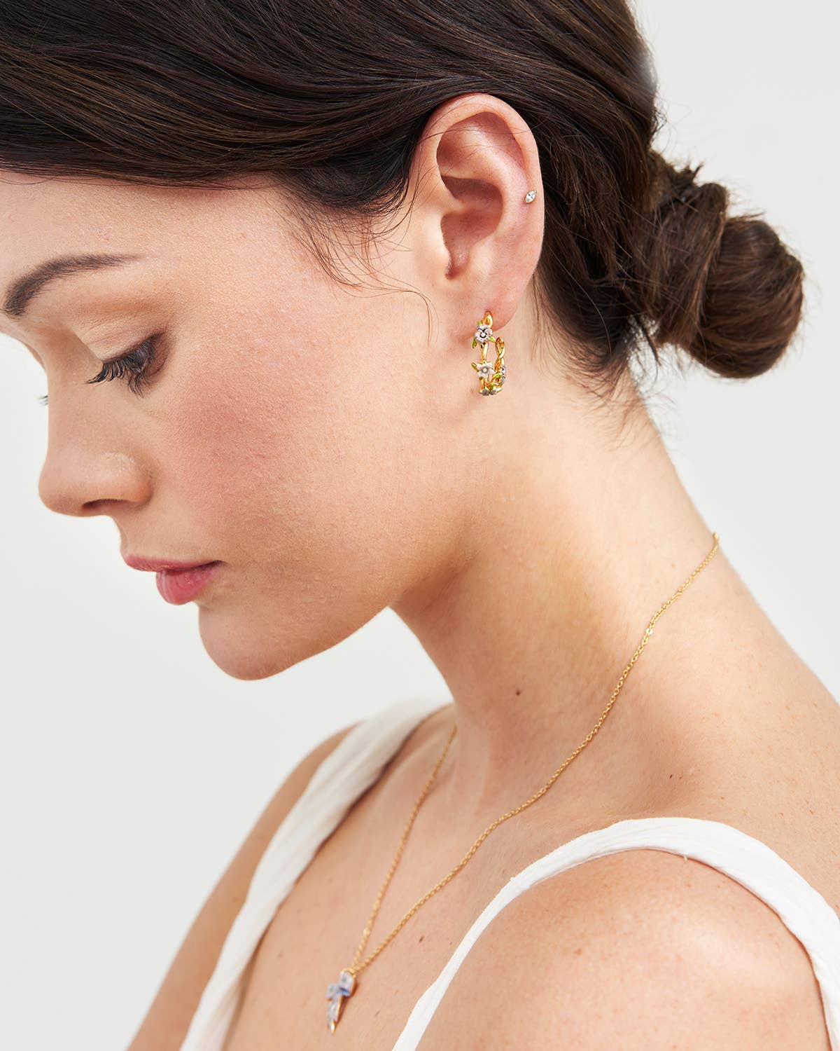 Fable England -  Wildflower Garden Hoop Earrings