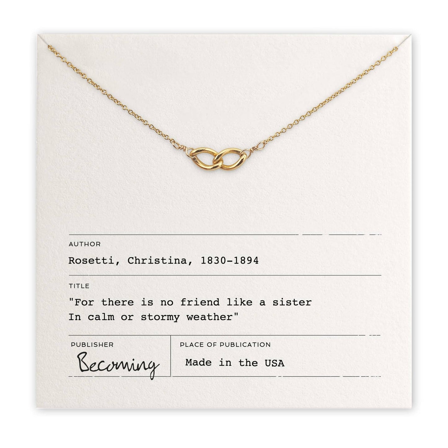Becoming - Sisters Links Necklace Gold Fill