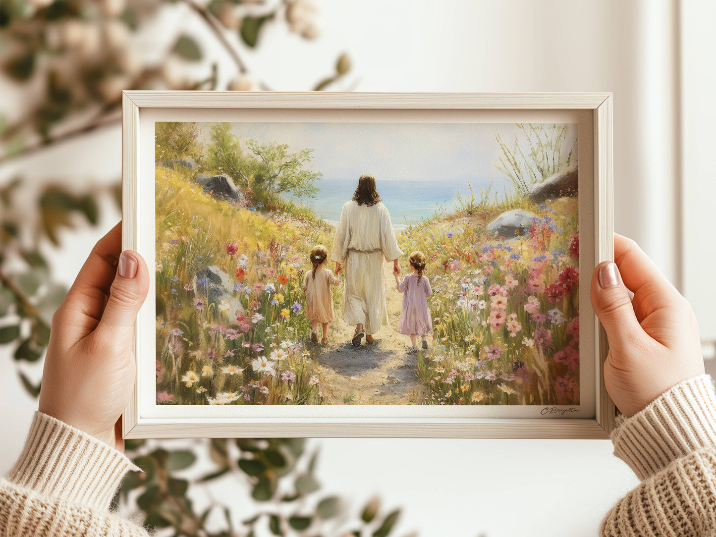 Painted Gospel - Consider the Lilies 5”x7” Art Print: Standard / Horizontal