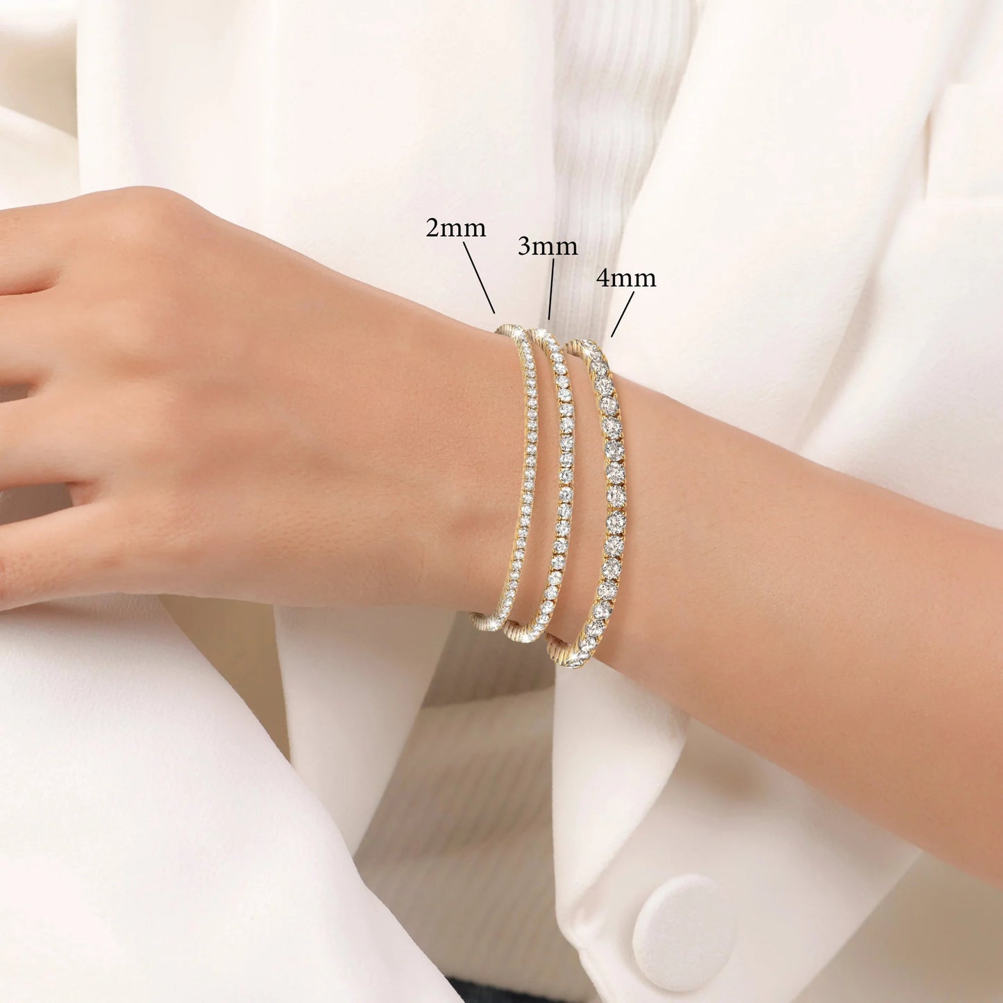 CRISLU -  3mm Brilliant Tennis Bracelet