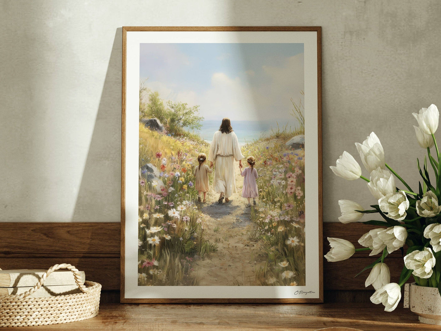 Painted Gospel - Consider the Lilies 5”x7” Art Print: Standard / Horizontal