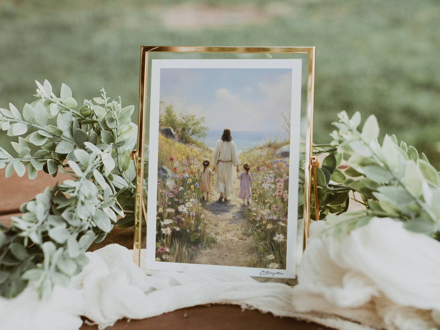 Painted Gospel - Consider the Lilies 5”x7” Art Print: Standard / Horizontal