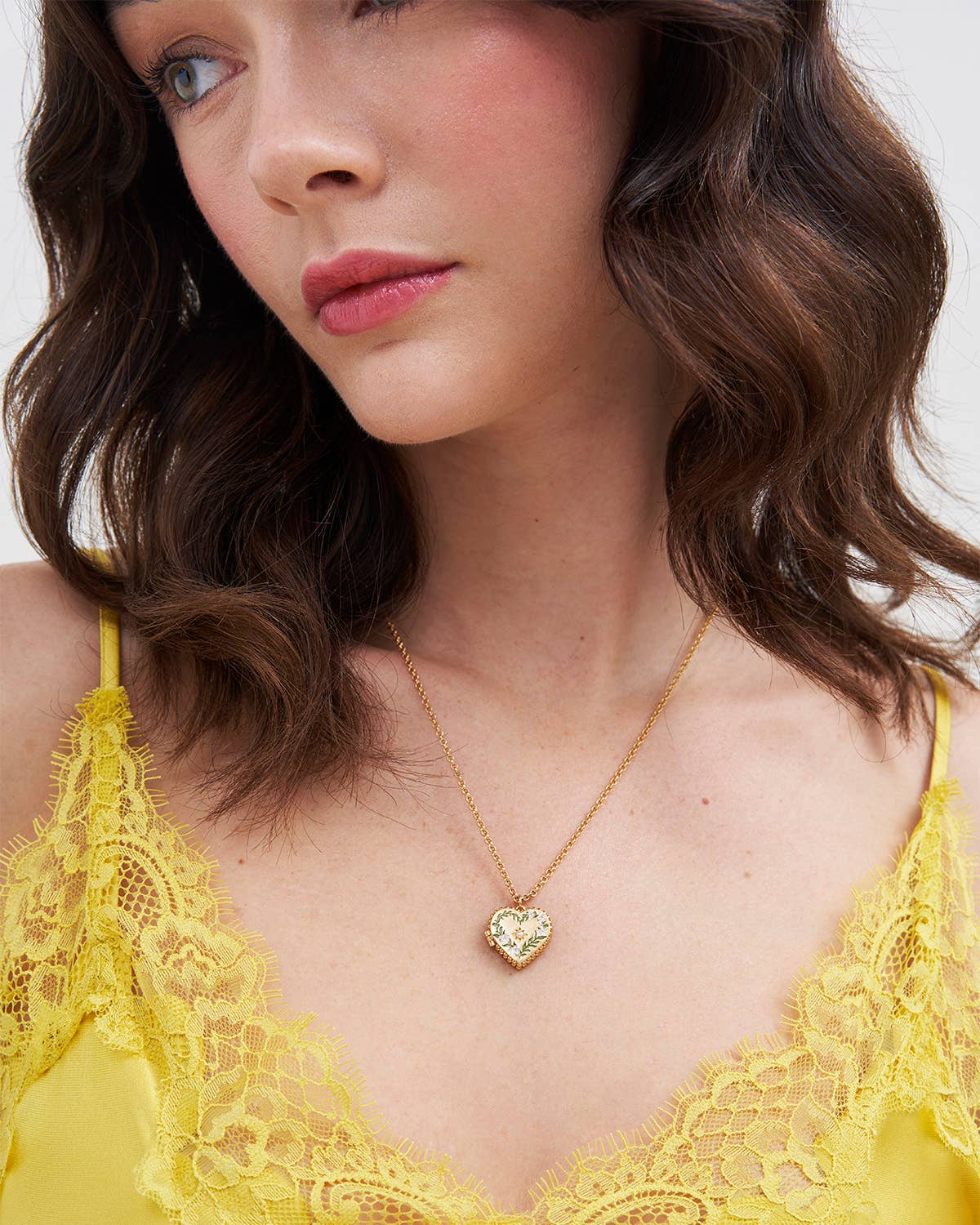 Fable England -  Gaia Lily Heart Locket Necklace