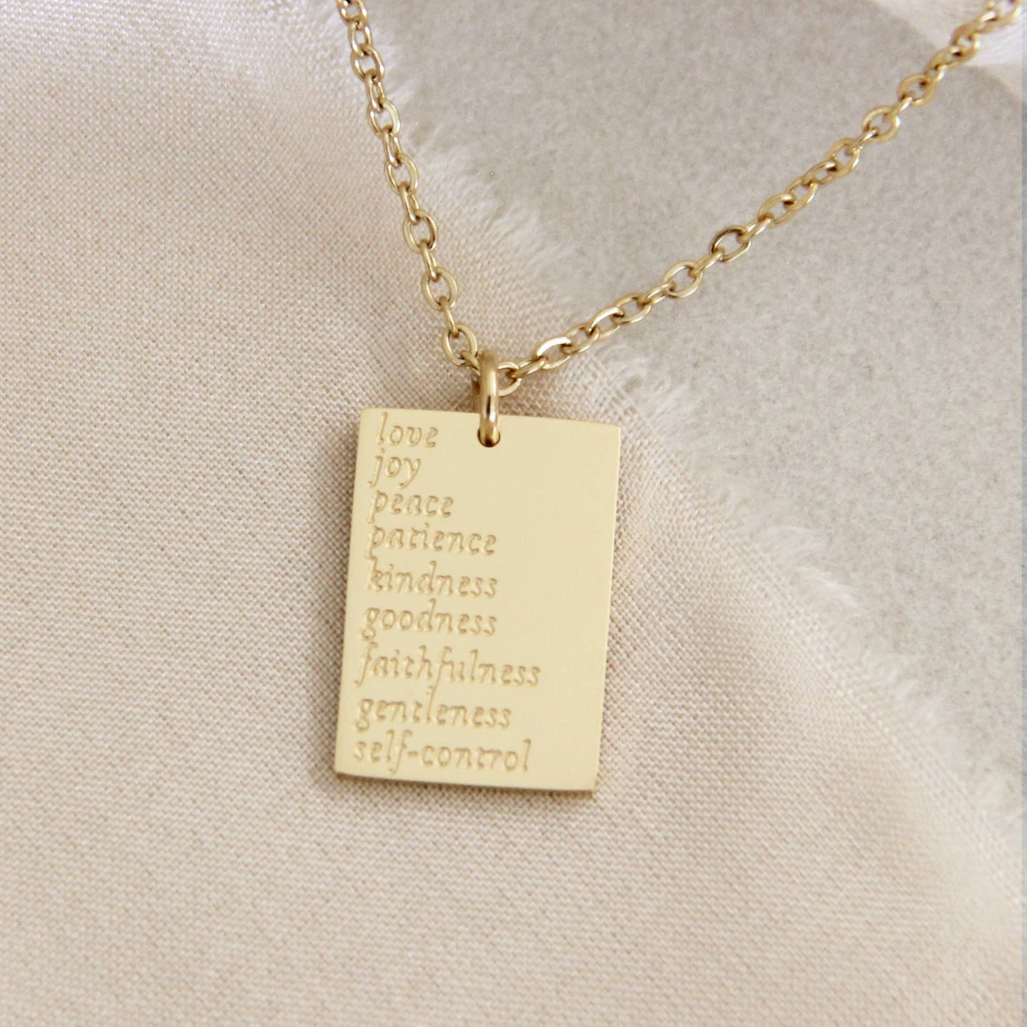 LoveStory - Fruit of the Spirit Galatians 5:22-23 Gold Necklace