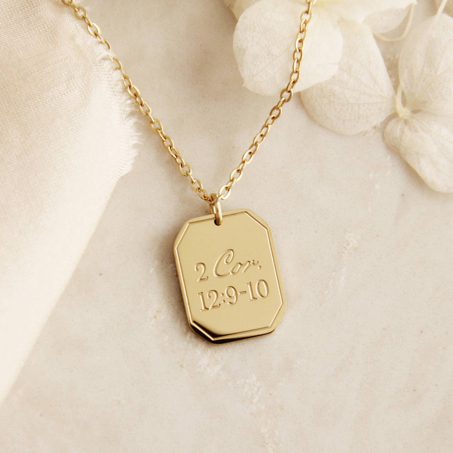LoveStory - My Grace Is Sufficient For You 2 Corinthians 12:9 Gold Necklace
