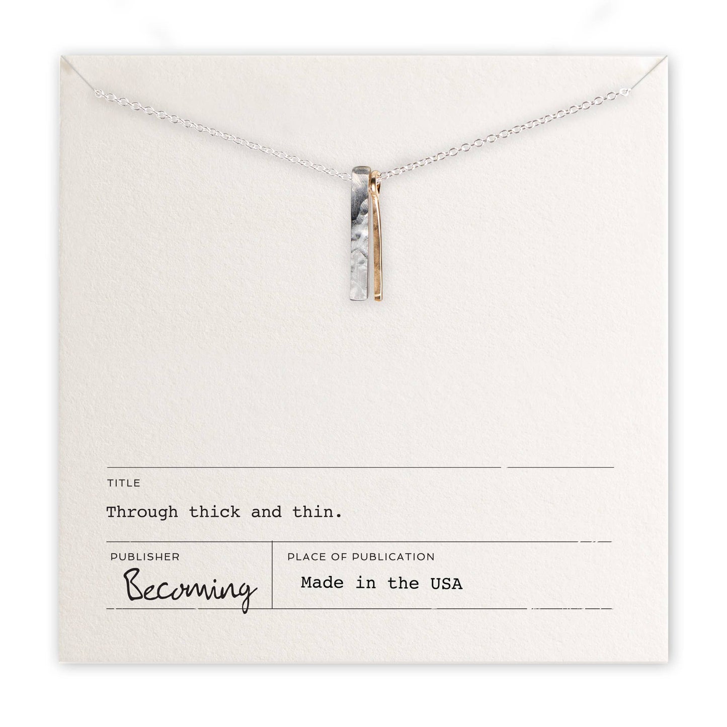 Through Thick & Thin Necklace: Silver Charms