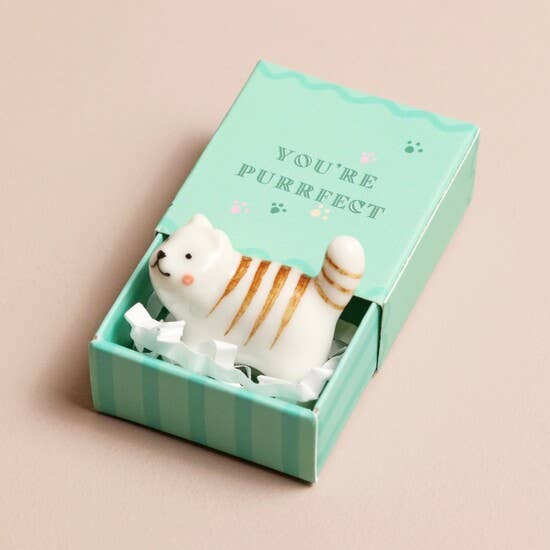 Tiny Matchbox Ceramic Token: Bear