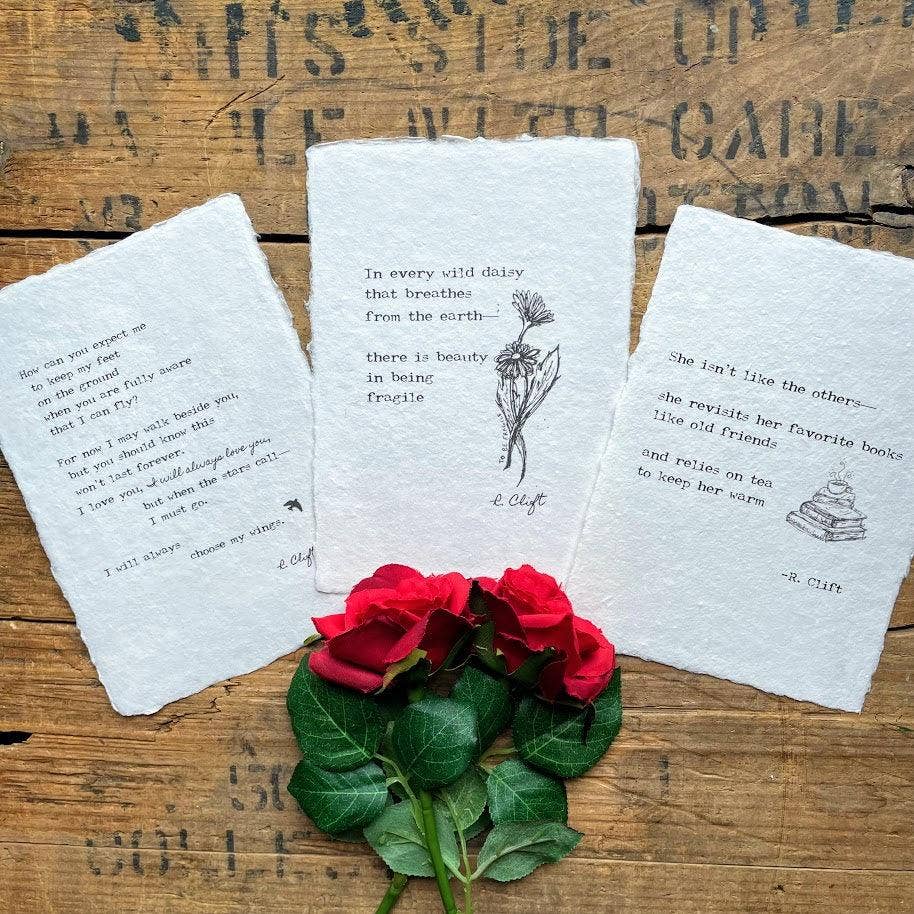 Alison Rose Vintage - Handmade Paper Quotes