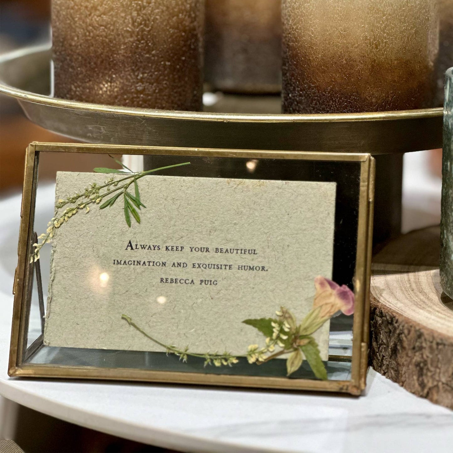 Sugarboo - Horizontal Brass Finish Standing Picture Frame 6"x4"