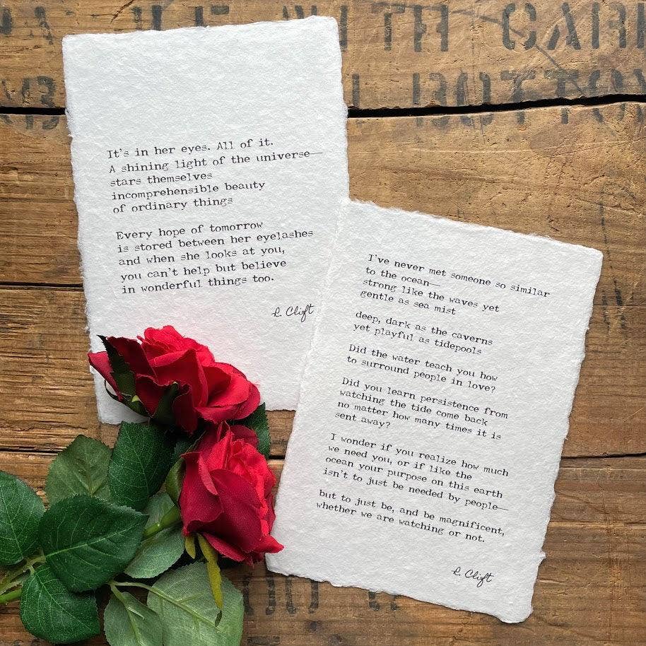 Alison Rose Vintage - Handmade Paper Quotes