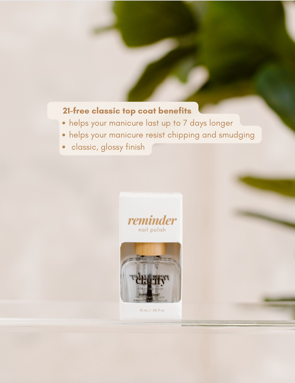 Reminder - Nail Polish Top Coat - Clarity