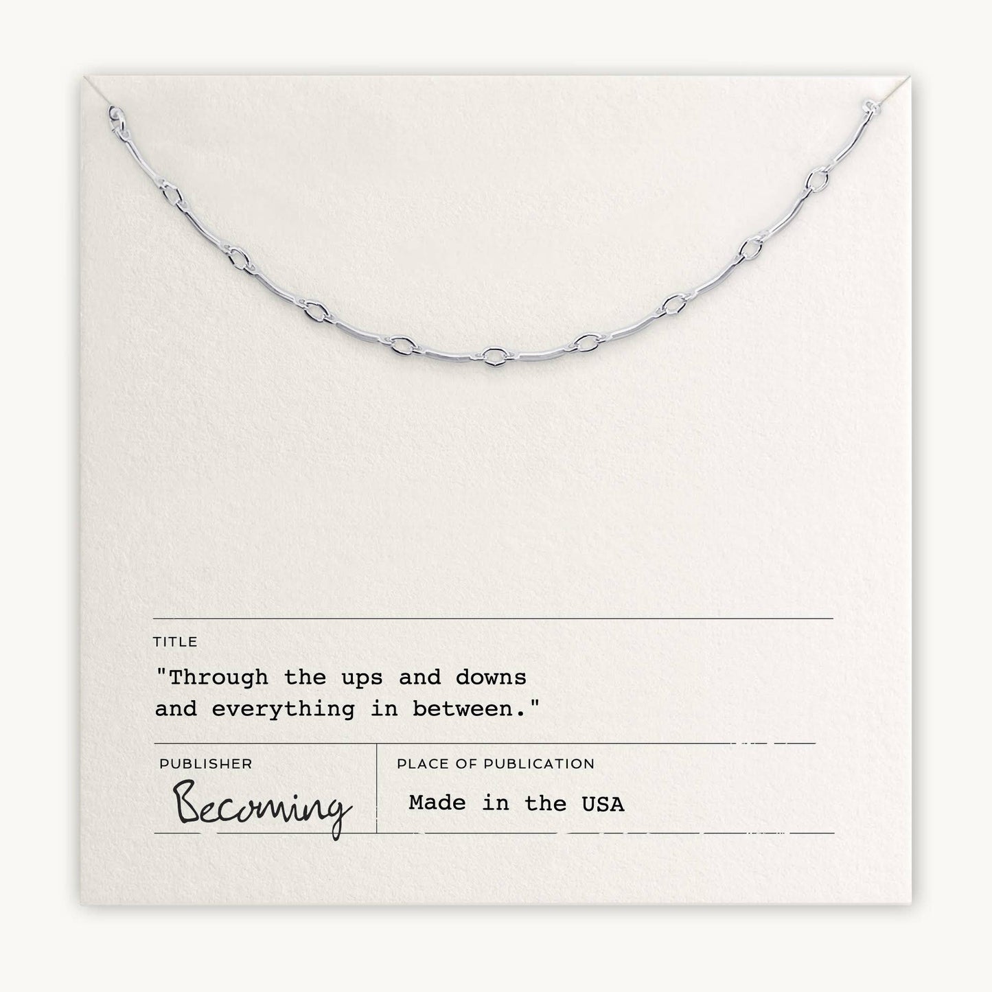 Ups & Downs Necklace: Sterling Silver