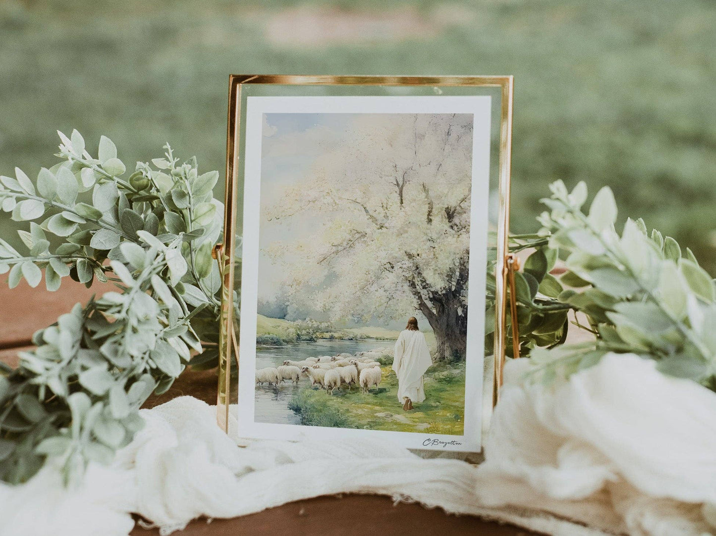 5”x7” Beside the Still Waters Art Print: Standard/ Horizontal