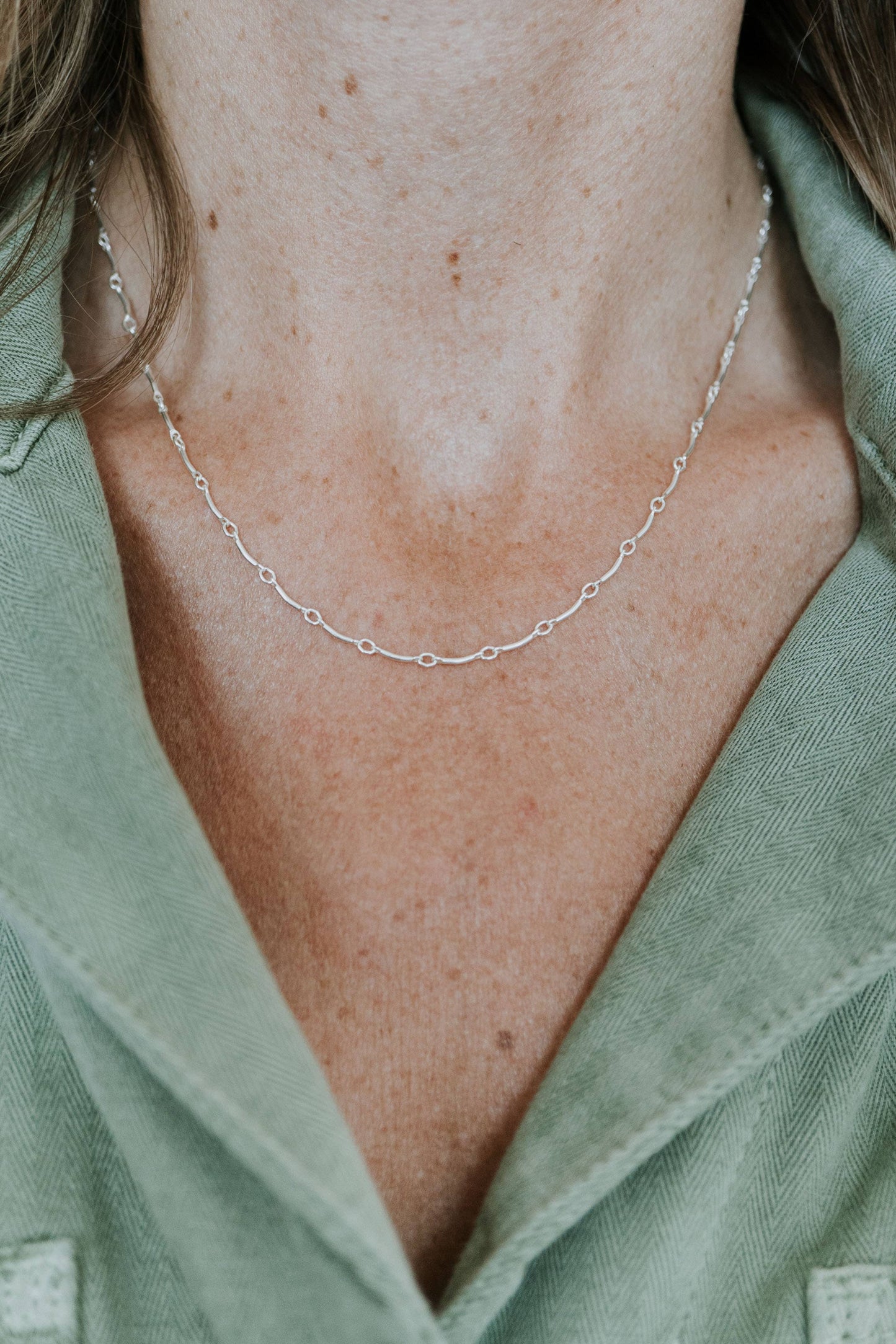 Ups & Downs Necklace: Sterling Silver