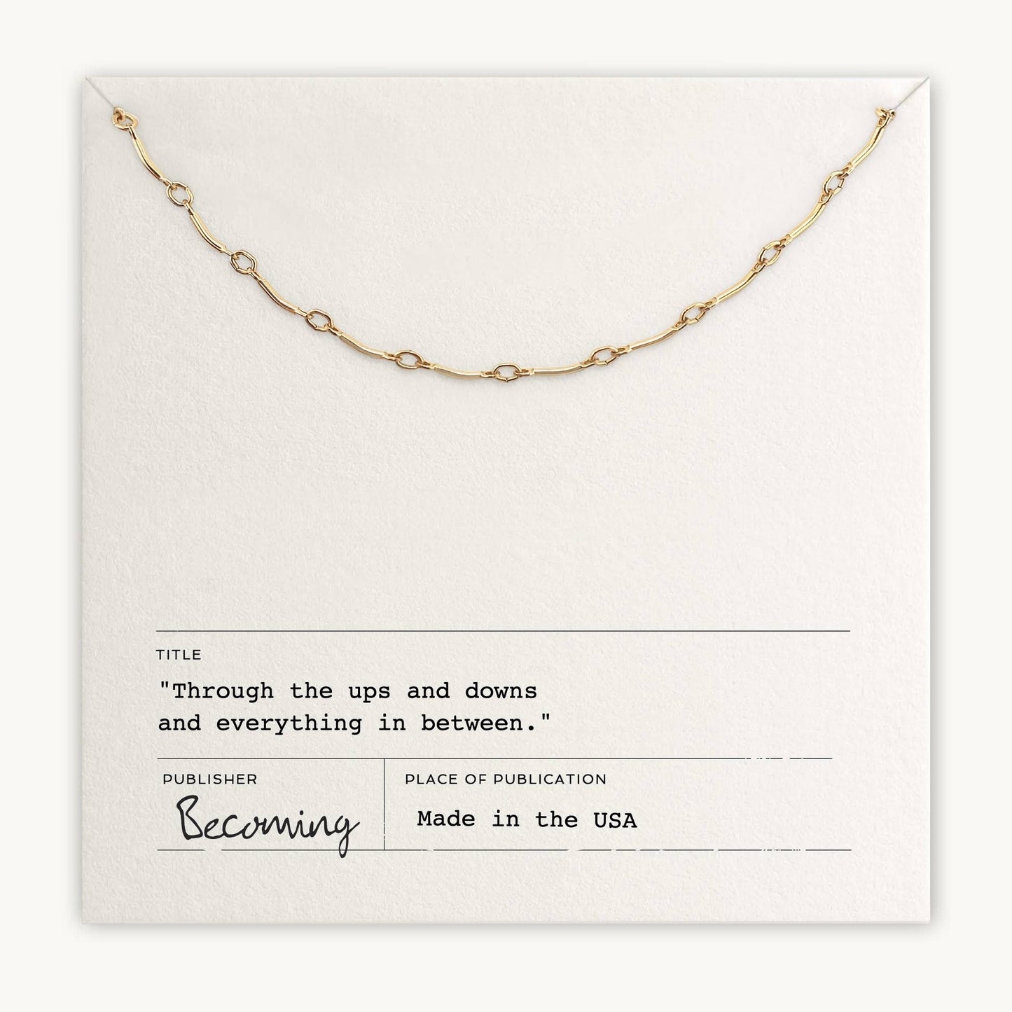 Ups & Downs Necklace: Sterling Silver