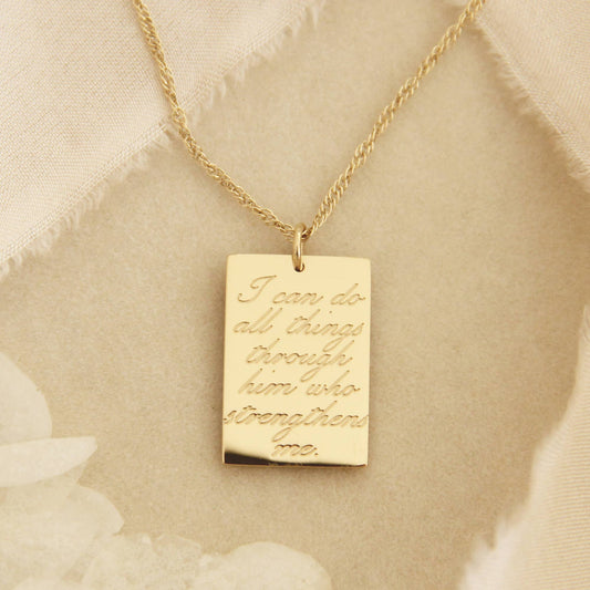 LoveStory - I Can Do All Things Through Him Philippians 4:13 Necklace