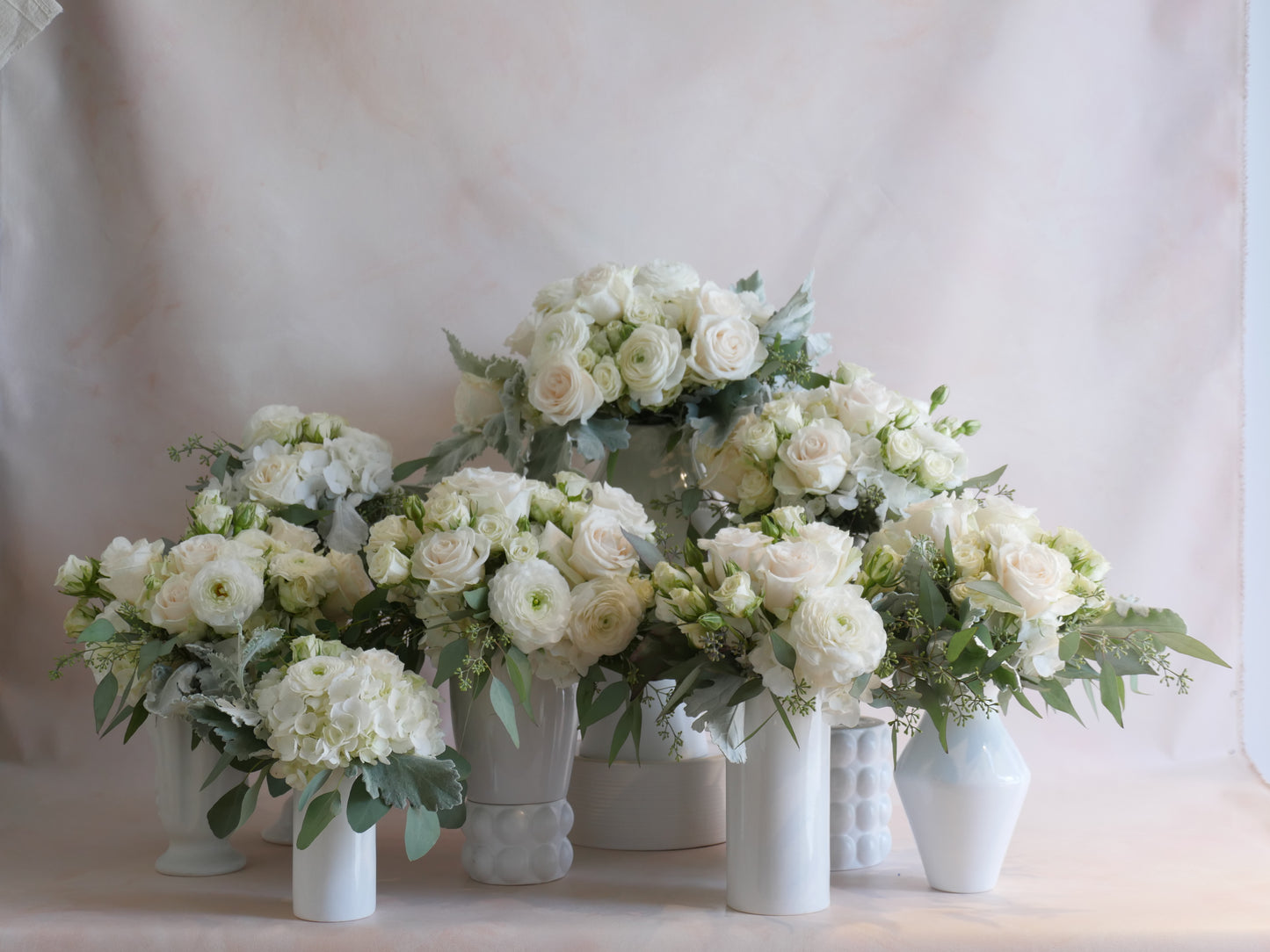 Tailored Bridesmaid, Jr. Bridesmaid and Mother's Bouquets