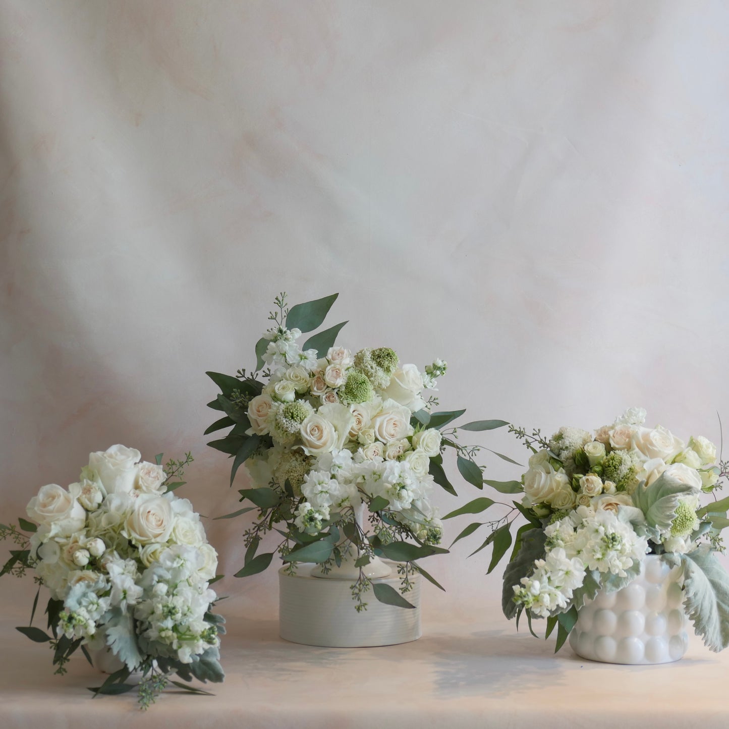 Cascading Bridesmaid, Jr. Bridesmaid, Mother's Bouquets