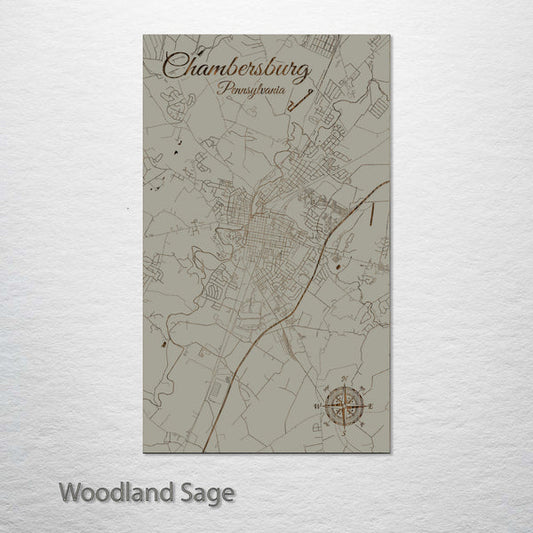 Fire & Pine Wooden Art Work - Town Maps