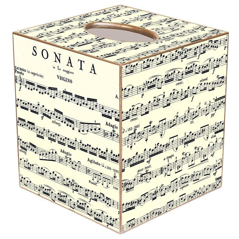 Sonata Tissue Box Cover: Paper Mache
