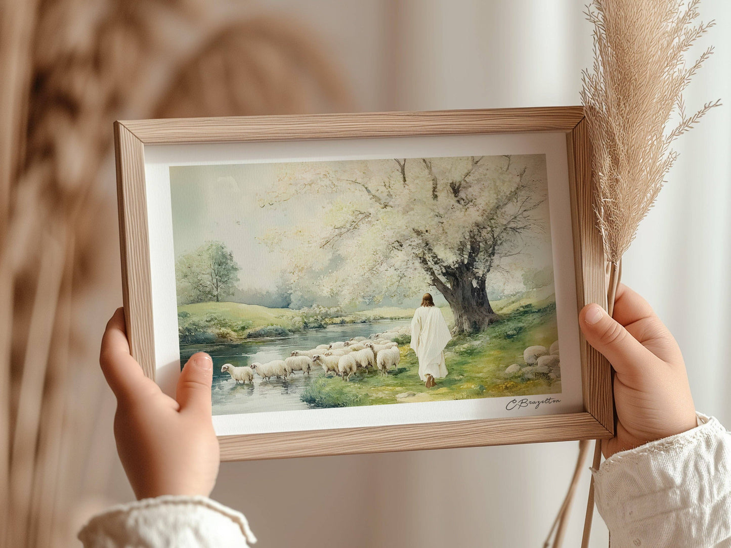 5”x7” Beside the Still Waters Art Print: Standard/ Horizontal