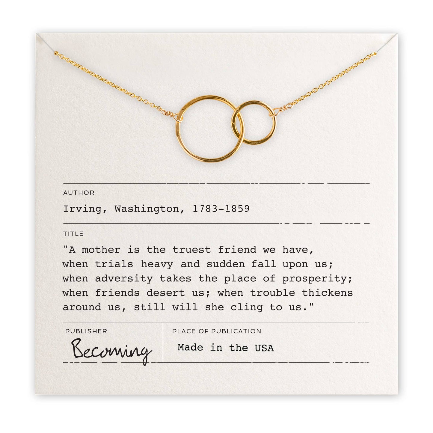 Mother Necklace: Sterling Silver
