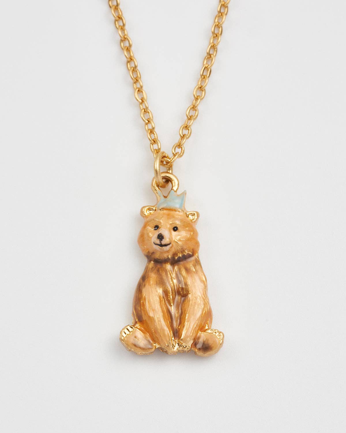 Fable England -  Party Bear Gold Chain Necklace