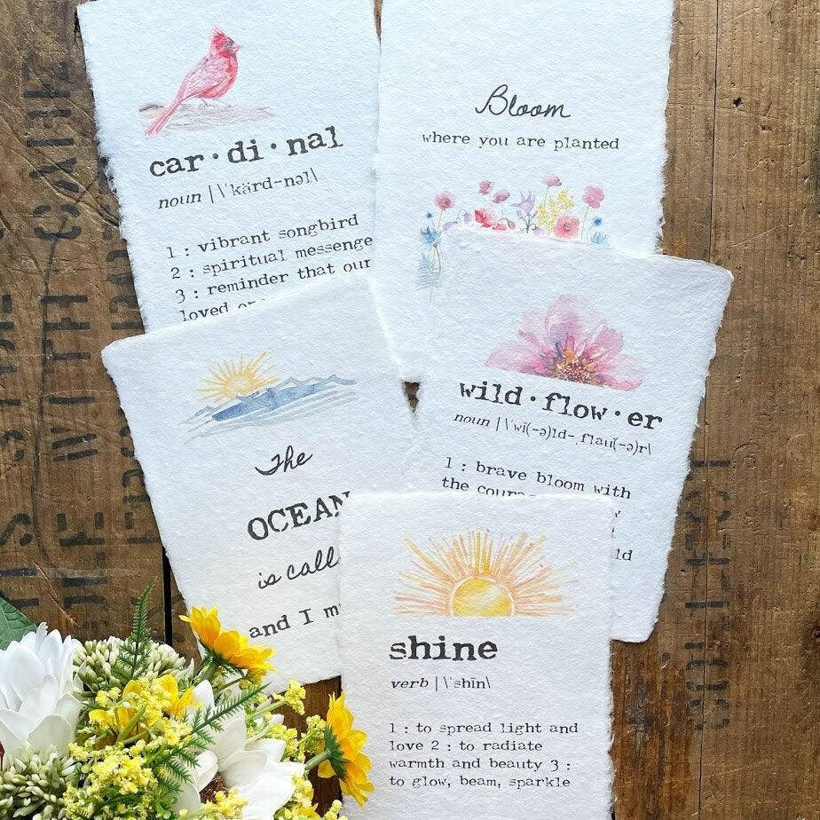 Alison Rose Vintage - Handmade Paper Quotes