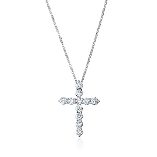CRISLU -  Brilliant Round Cross Necklace