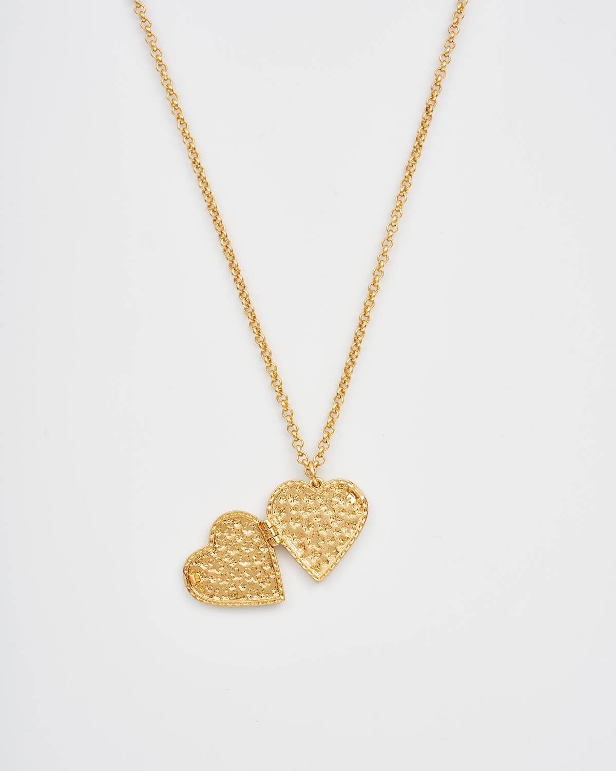 Fable England -  Floral Heart Gold Locket Necklace
