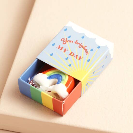 Tiny Matchbox Ceramic Token: Heart