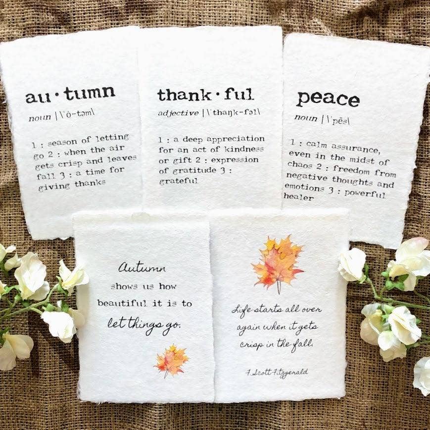 Alison Rose Vintage - Handmade Paper Quotes