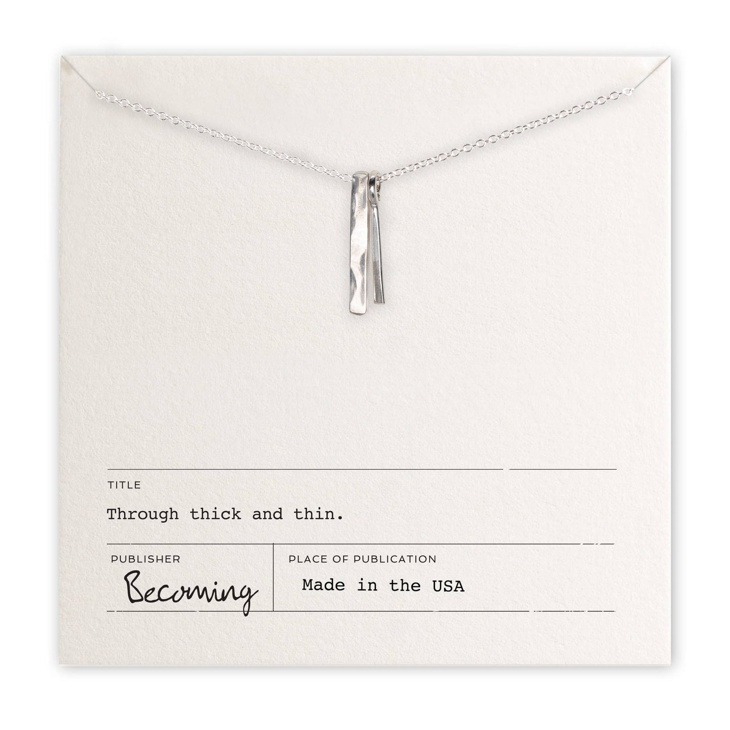Through Thick & Thin Necklace: Silver Charms